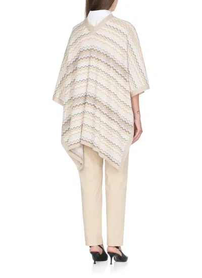 D Exterior D. Exterior Beige D'exterior Cotton Poncho In Gray
