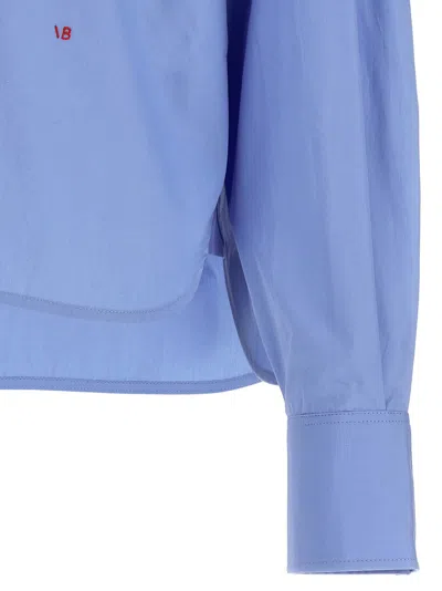 Victoria Beckham Cropped Shirt With Logo Embroidery
