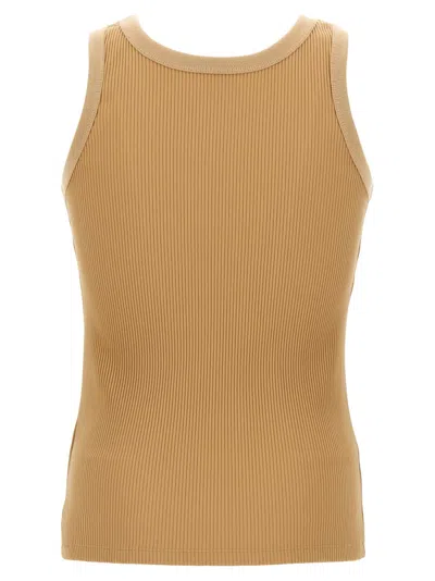 Fendi Ribbed Crew Neck Crest Tank Top