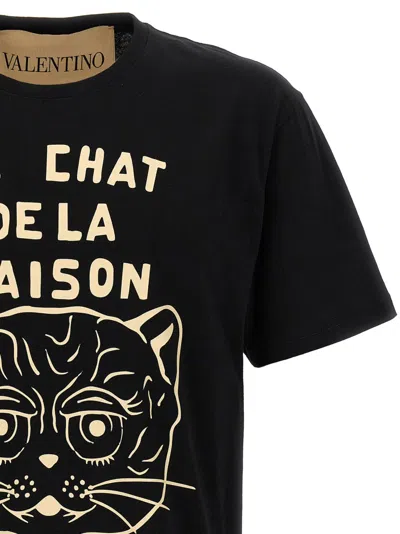 Valentino Garavani T-shirt With Le Chat De La Maison Print