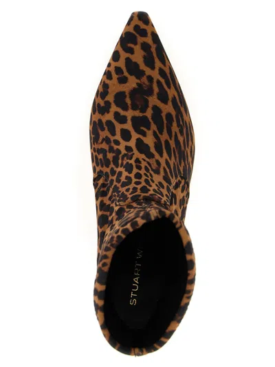 Stuart Weitzman Leopard Print Ankle Boots In Multi