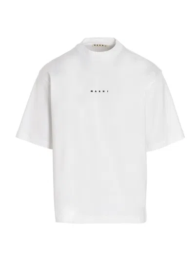 Marni Logo-print Cotton-jersey T-shirt In White