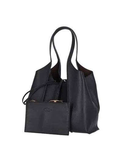 Tod's "t Timeless" Small Tote Bag Black