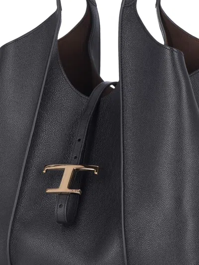 Tod's "t Timeless" Small Tote Bag Black