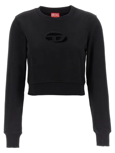 Diesel Cropped Sweatshirt With Distinctive Logo Detail