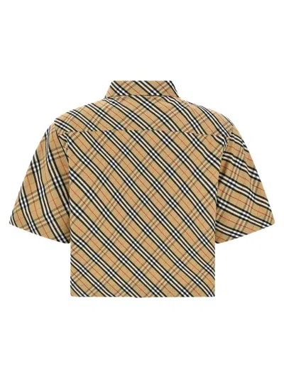 Burberry B Shield' Check Shirt In Brown