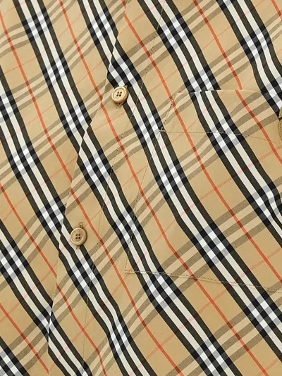 Burberry B Shield' Check Shirt In Brown