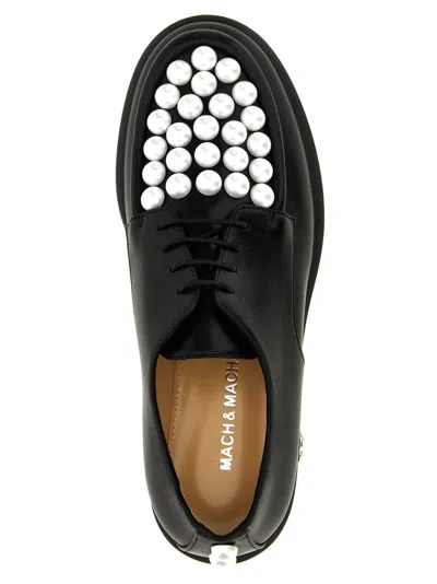 Mach&mach Sirene Lace Up Shoes In Black