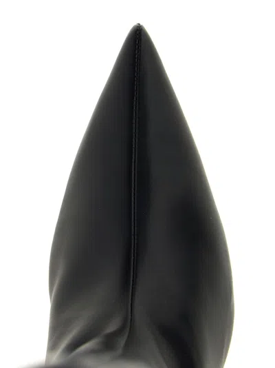 Jil Sander Tall Boots With Pointed Toe And Stiletto Heel In Black
