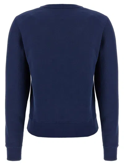 Valentino Cotton Sweatshirt In Blue