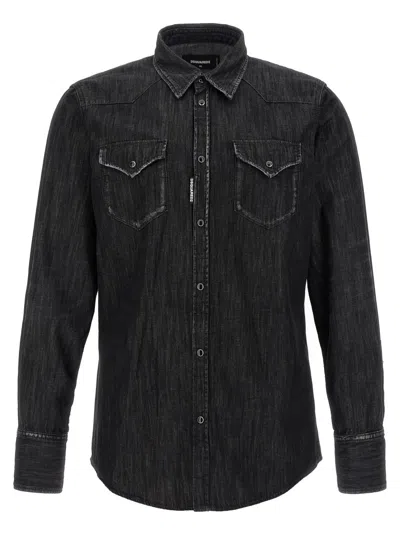 Dsquared2 Dsquared Black Denim Western Shirt