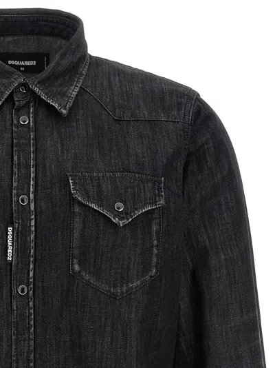 Dsquared2 Dsquared Black Denim Western Shirt