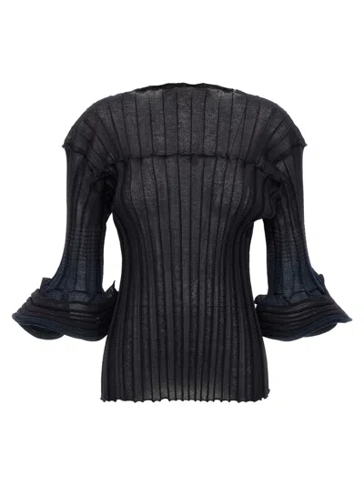 Issey Miyake Blue Asagao Top In Blue