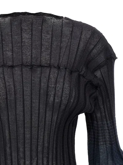 Issey Miyake Blue Asagao Top In Blue