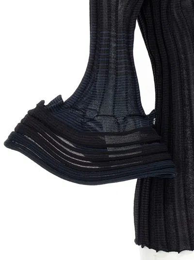 Issey Miyake Blue Asagao Top In Blue