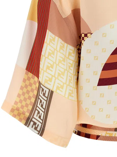 Fendi Camicia In Seta Stampata Donna
