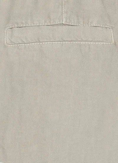 Brunello Cucinelli Linen Bermuda Shorts In Gray
