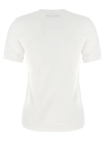 Dolce & Gabbana Jersey T-shirt With Lace Inlay In White