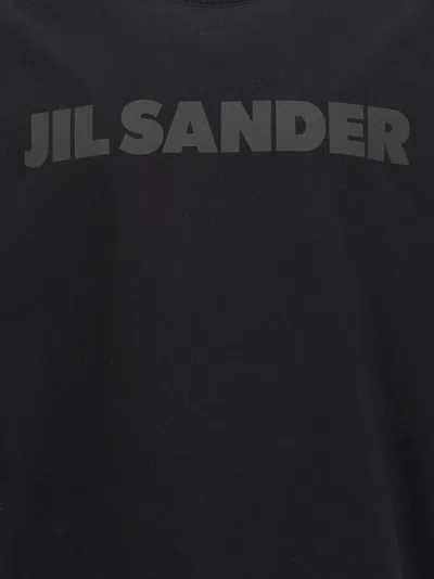 Jil Sander Logo Print T-shirt In Black