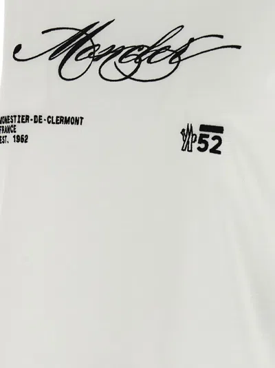 Moncler Intricate Embroidery Detail Cotton Jersey T-shirt In White