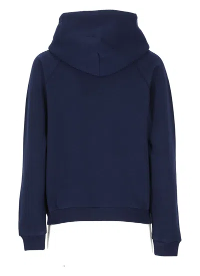 Polo Ralph Lauren Logo Embroidery Hoodie Sweatshirt Blue In Blue