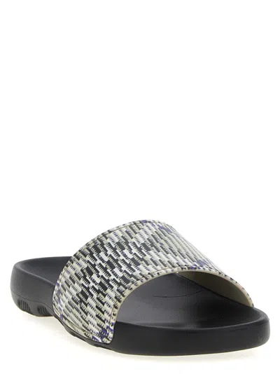 Burberry Beige Dive Check Slides