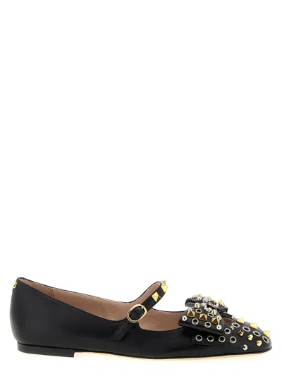 Valentino Garavani Leather Ballerinas With Stud Detailing