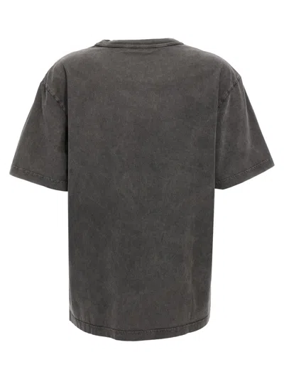 Alexander Wang T T By Alexander Wang Embossed Logo Cotton T-shirt In Gray