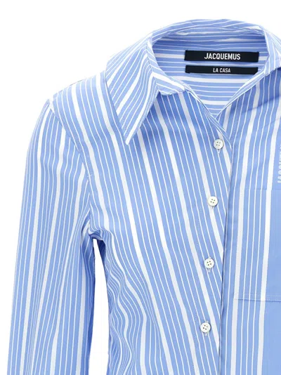 Jacquemus La Chemise Pablo Shirt And Blouse Light Blue In Blue