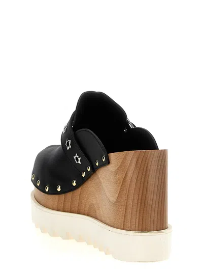 Stella Mccartney Black Slip On Wedge Mules