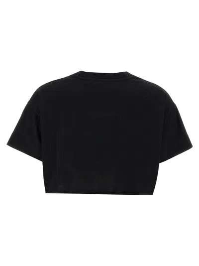 Givenchy Signature Logo Cropped T-shirt In Black