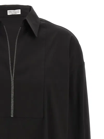 Brunello Cucinelli Collared V-neck Shirt Front Placket Detail