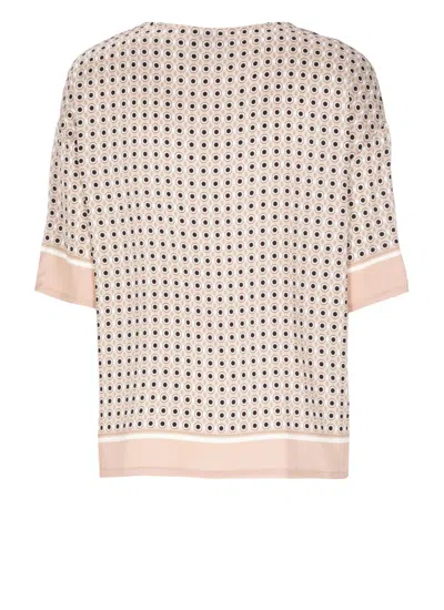 Kangra Cashmere -viscose Blouse With Geometric Pattern