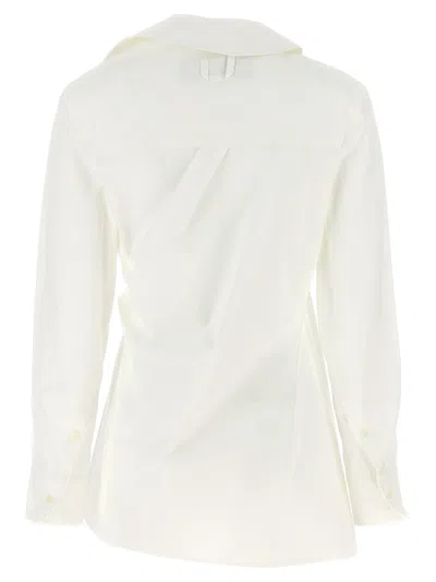 Jacquemus Pablo Asymmetric Button-up Shirt In White