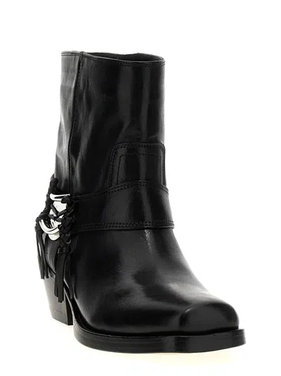 Isabel Marant Akson Gaucho Ankle Boots In Black