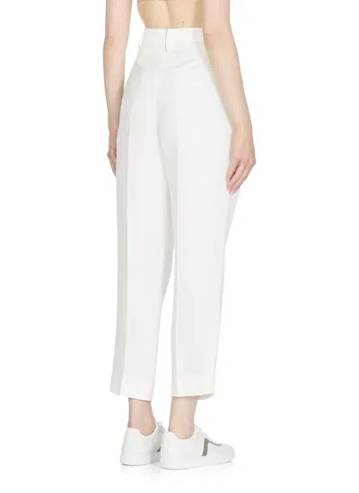 Brunello Cucinelli White Linen Blend Trousers