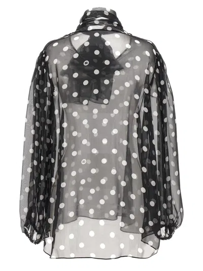Dolce & Gabbana Polka Dot Print Chiffon Blouse