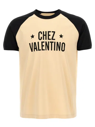 Valentino Sleeve Contrast Graphic Print Crew Neck