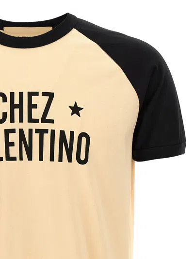 Valentino Sleeve Contrast Graphic Print Crew Neck