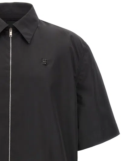 Givenchy Chemise Zippée À Détail 4g In Black