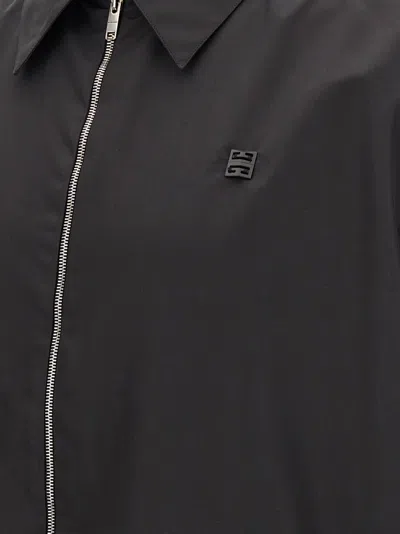 Givenchy Chemise Zippée À Détail 4g In Black