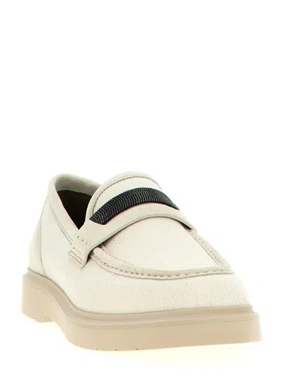 Brunello Cucinelli Beige Monile Loafers