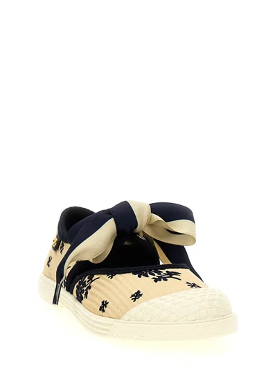 Valentino Womens Blue/pal.c Bay By Bay Tie Woven Pumps Eur 39 / 6 Uk