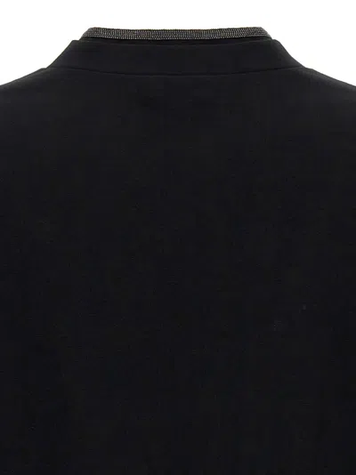 Brunello Cucinelli V-neck Short Sleeve T-shirt With Rolled Sleeves