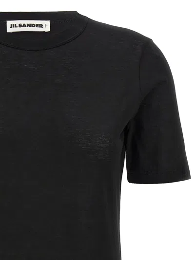 Jil Sander Logo Cotton Jersey T-shirt In Black