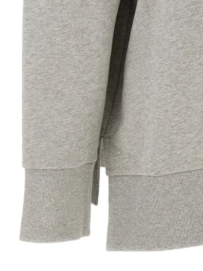 Stella Mccartney Crewneck Organic Cotton Sweatshirt With Chain. In Gray