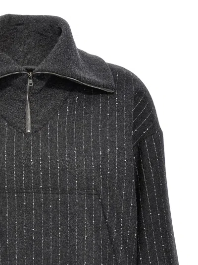 Herno Sequin Half-zip Sweatshirt