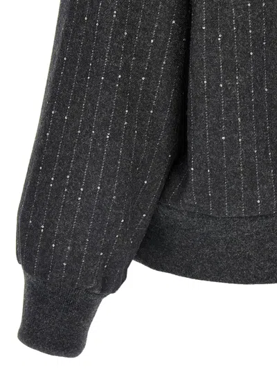 Herno Sequin Half-zip Sweatshirt