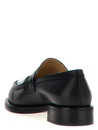 Mach&mach Pearl Embellished Leather Loafers In Black