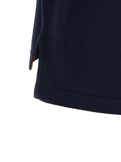 Thom Browne Classic Pique 4-bar Crewneck T-shirt In Blue